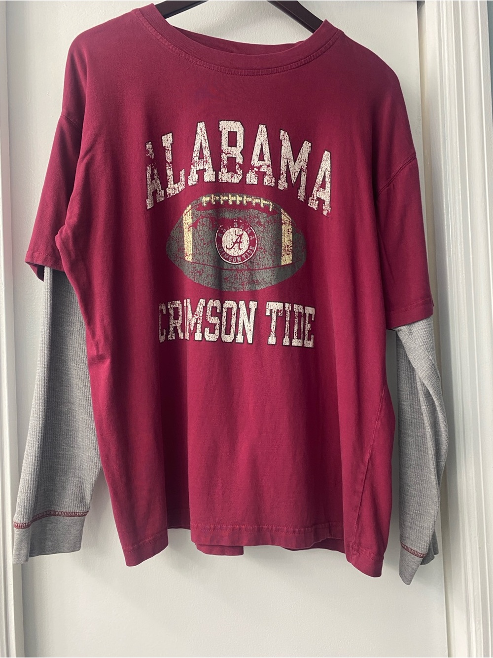 Vintage NCAA Alabama Crimson Tide Long Sleeve Layered Tee - Men’s